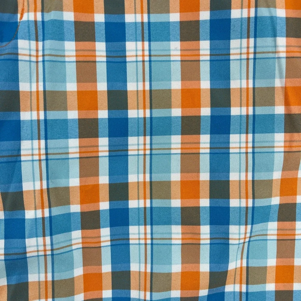 Slazenger Mens 36 Orange Blue Plaid Golf Shorts Lightweight Performance 5595